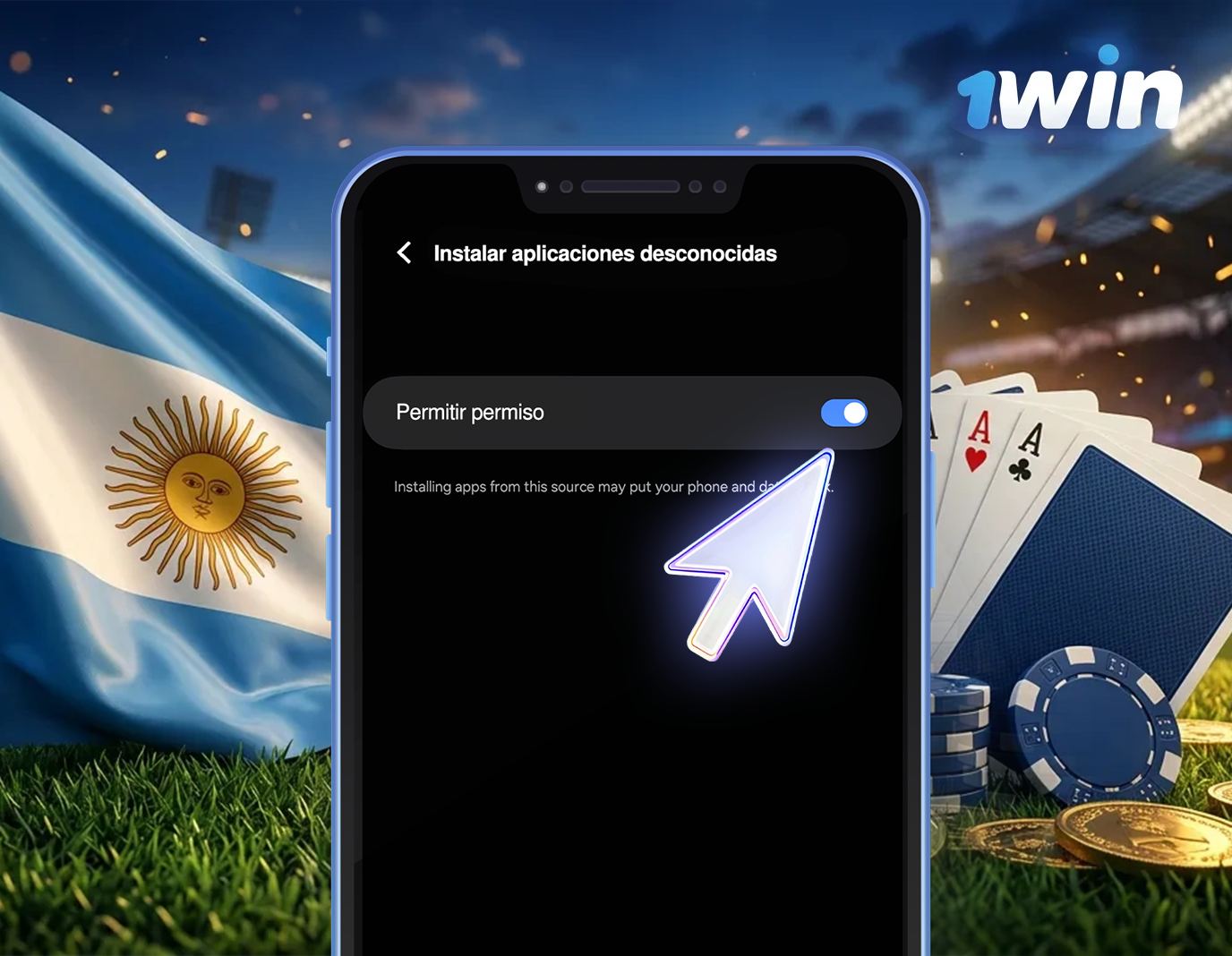 Habilita la descarga de la aplicación 1win Argentina para Android